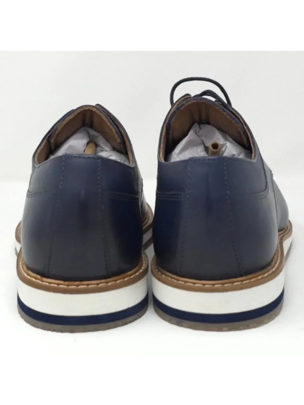 Thomas & Vine Glover Black Leather Plain Toe Derby  9.5M